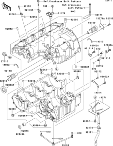 ZR750 Картер двигателя