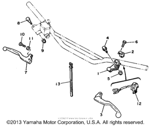 YZ125E Handle switch - lever