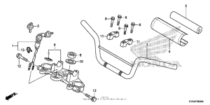 CRF110F Handlebar + top bridge