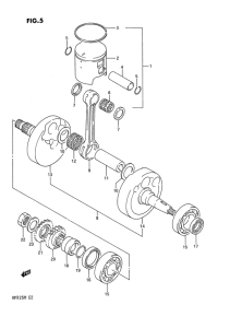 RM125 Вал коленчатый