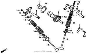 XL185 Распределительный вал и клапана