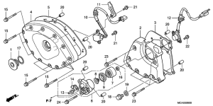 GL1800 (ABS) Front cover / transmission cover