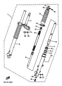 RT180 Вилка передней оси