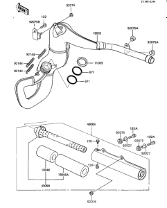 KX500 Muffler comp