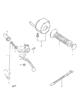 GS550 Left handle switch