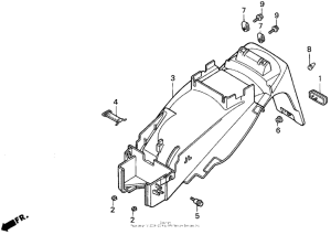 VFR750F Заднее крыло 90-93
