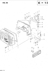 GS500 Задний комбинированный сигнал