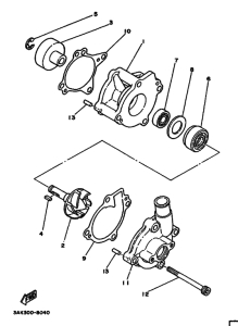 TZ250U Водяная помпа