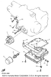YZF600RHC Масляный картер