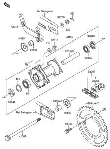 RM65 Задняя втулка