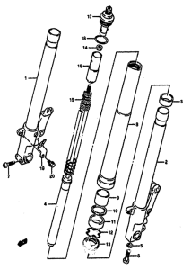 GSX-R1100 Передняя вилка