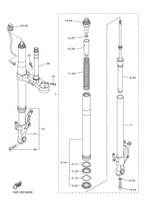 FJR1300AS Вилка передней оси