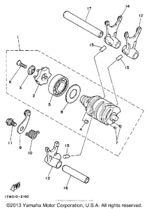 DT50W Shift cam - fork