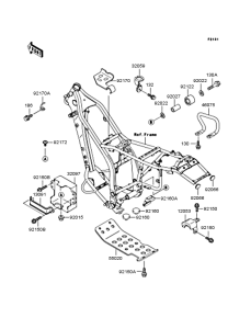 KLX250 Рама ,крепежные детали