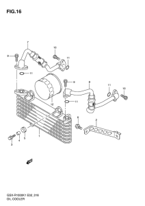 GSX-R1000 Масляный радиатор