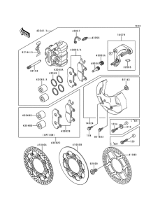 KX500 Передний суппорт