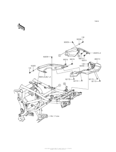KLE650 Обтекатель сидения
