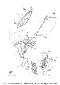 YZ125Z Боковые обтекатели
