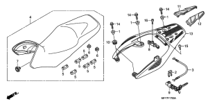 XL700V (ABS) Seat / rear carrier
