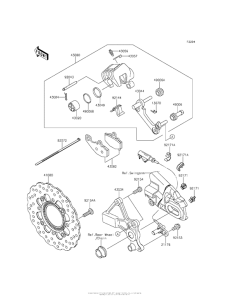 EX650 Задний тормоз