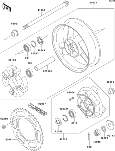 ZX600 Задняя ступица колеса