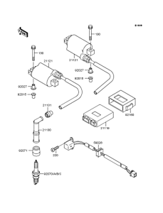 KLE400 Катушка зажигания