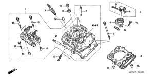 NT700V Передняя головка цилиндров