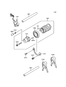 EJ800 Валы и вилки переключения передач
