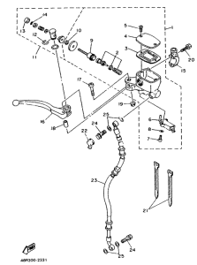 XJ600S Главный тормозной цилиндр