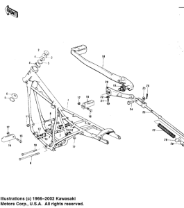 Frame / frame fittings / footrests / brake pedal