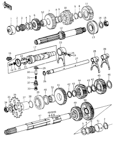 KZ1000 Transmission / change drum