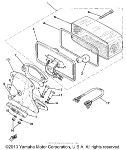 XS400D Задний фонарь