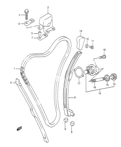 GSX-R1100 Держатель направляющей