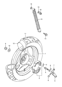 AE50 Rear wheel complete assy
