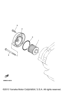 XV250YCR Масляный фильтр