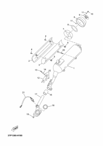 YP250R Выхлопная система