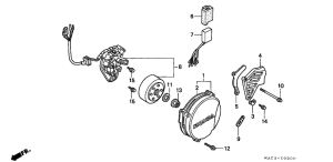 CR500R Left crankcase cover /  generator