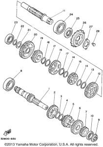 XV250 Трансмиссия