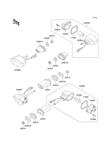 EX500 Задний фонарь