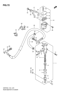 GSR750 Задний тормозной цилиндр