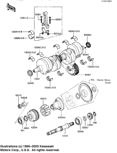 KZ1100 Crankshaft / secondary shaft
