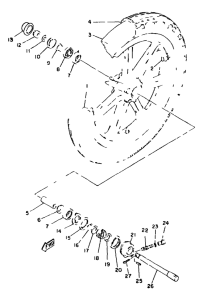 XS400 Переднее колесо