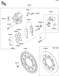 KX125 Передний тормоз