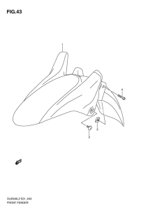 DL650 (ABS) Переднее крыло