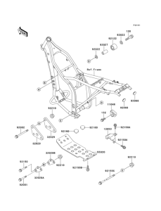KLX300R Рама ,крепежные детали