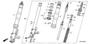  Вилка передней оси