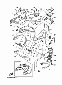 MT09 Топливный бак