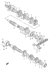 RMX250 Трансмиссия