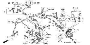 VFR800 (ABS) Передние тормозные трубки
