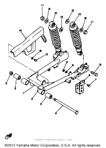 DT100E Rear arm rear cushion chain case